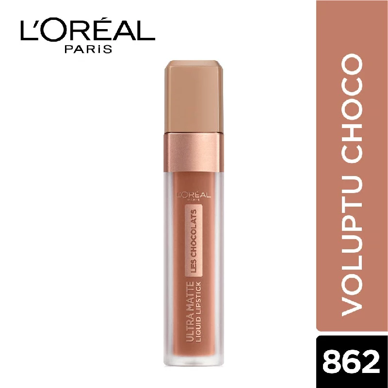 LOreal Paris Les Chocolats 862 Matte Lip Color- Voluptu Choco, 5 ml-2.webp